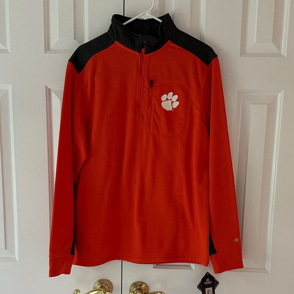 Colosseum Orange and Black Quarter-Zip Pullover